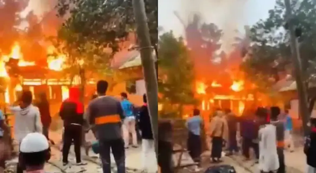 बांग्लादेश में हिंदू परिवार के 5 घरों में आग लगाई