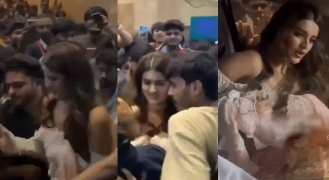 भीड़ में फंसीं एक्ट्रेस निधि अग्रवाल